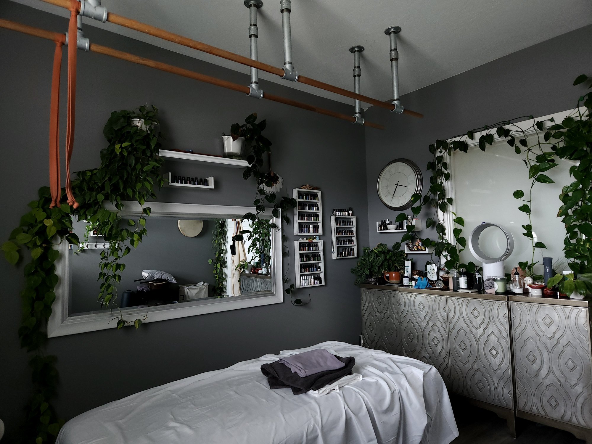 Wide view of Michael Jaece's massage studio in Orem, Utah, where chronic pain bodywork happens.